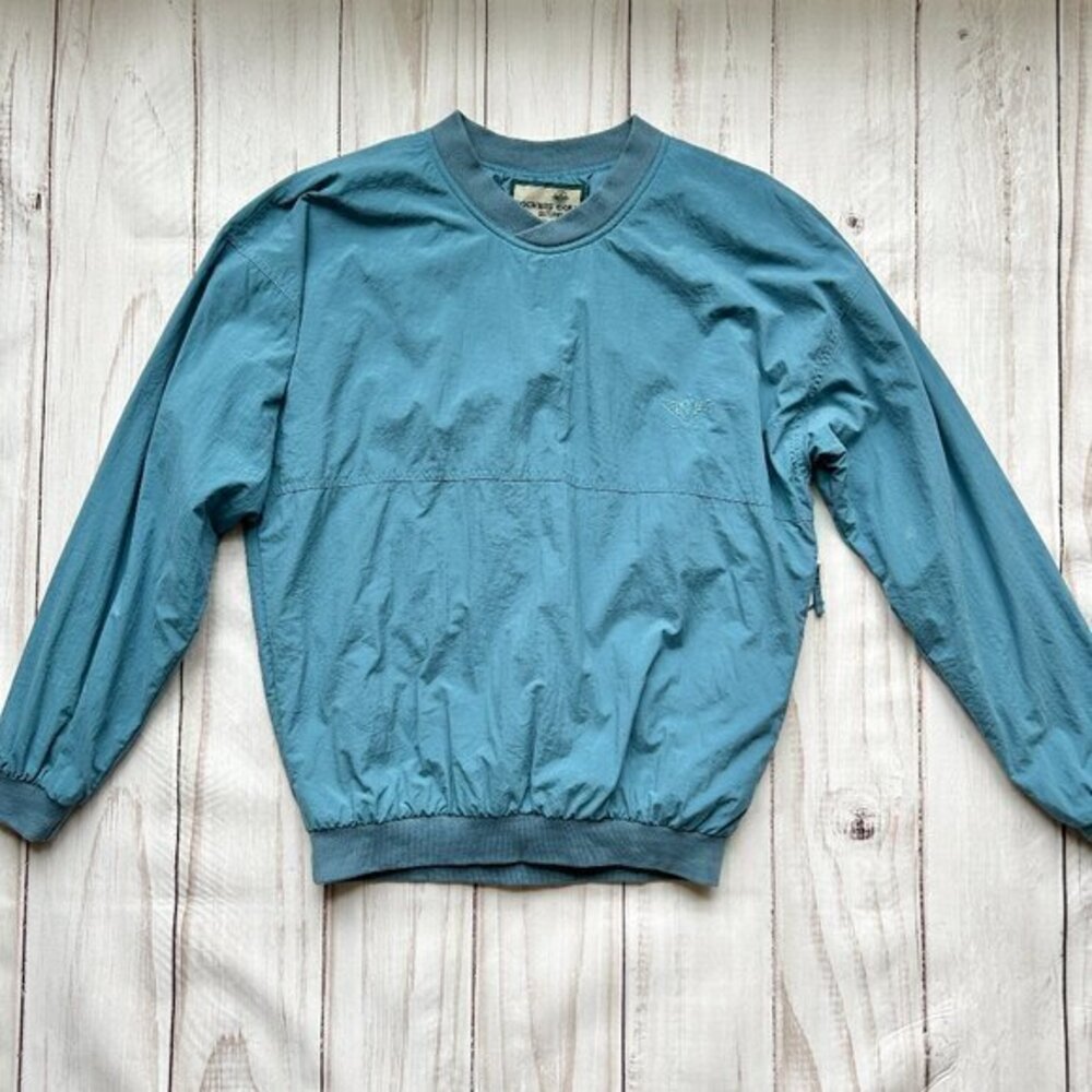 Dockers Men's Vintage Golf Windbreaker Pullover Outerwear Teal Size S